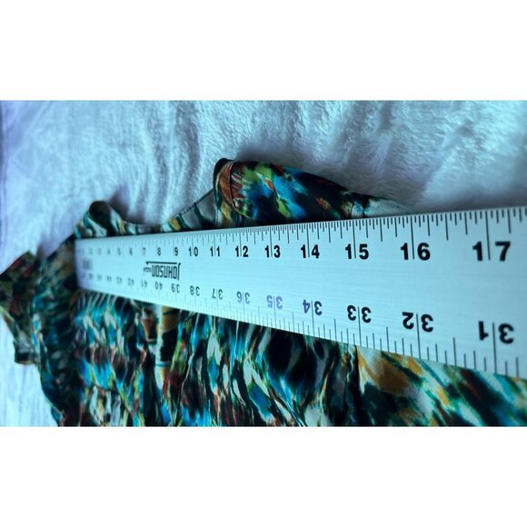 Ariat Womens Multicolor Abstract 3/4 Sleeve Tunic Top Small Lightweight Boho - Picture 5 of 8
